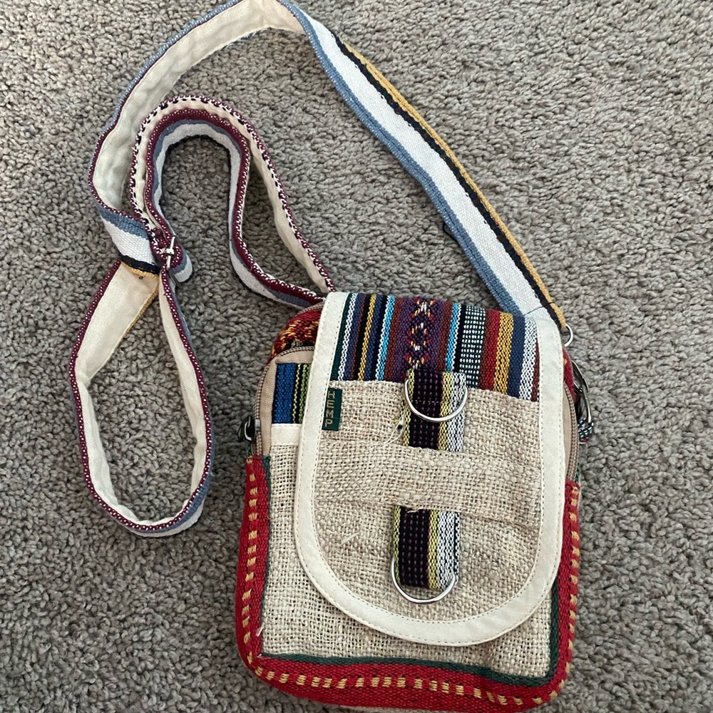 Multicolor Striped Crossbody Bag
